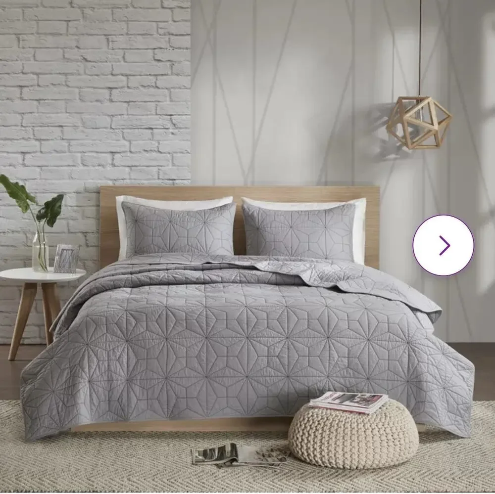 Urban Habitat Mason Coverlet Quilt 3 Piece Set Full/Queen Pillow Shams